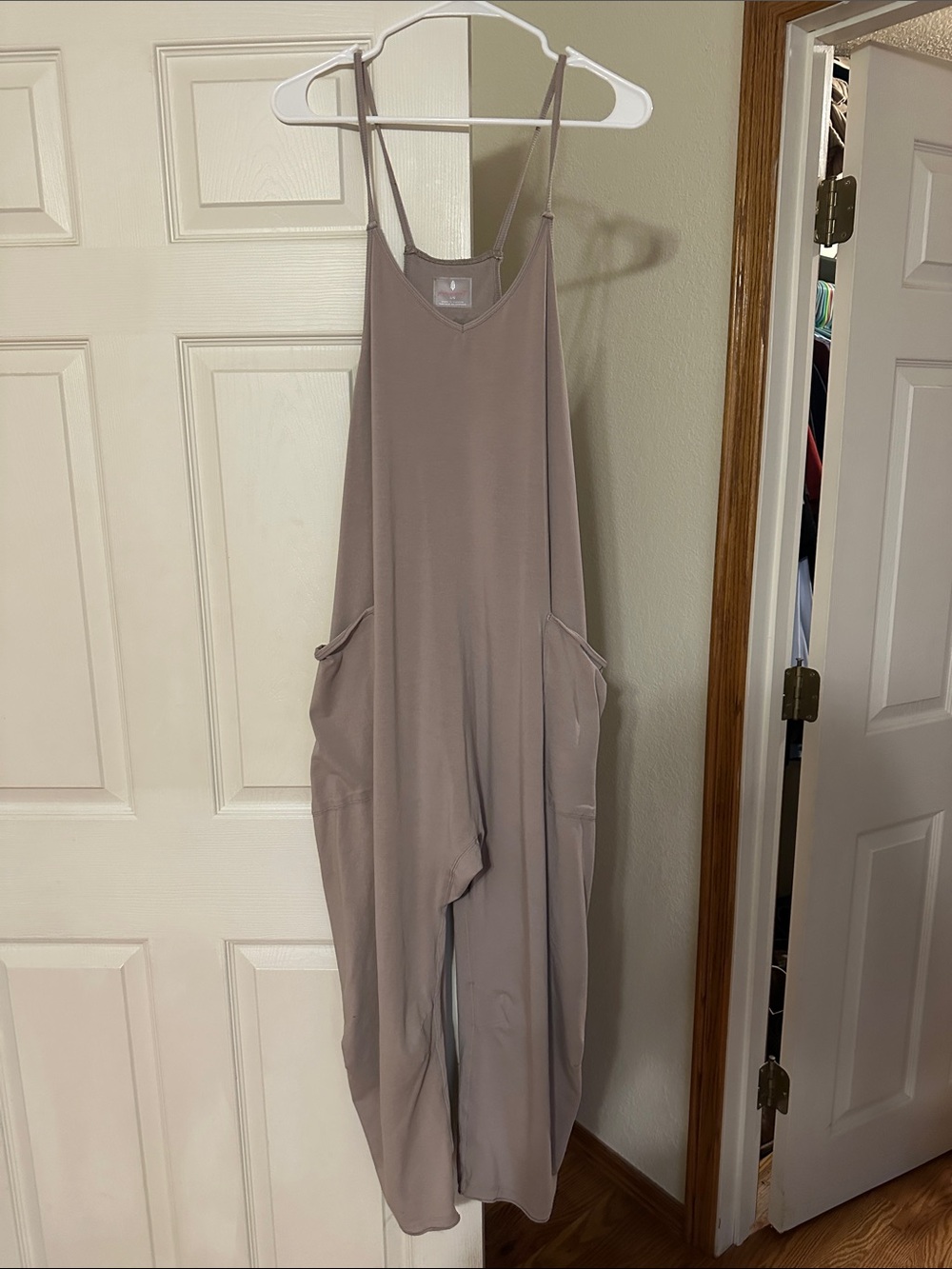 FP Movement by Free People Taupe Wide-Leg Jumpsuit